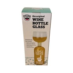 BigMouth Inc Original Wine Bottle Glass I Only Have Time For 1 Glass of Wine 750